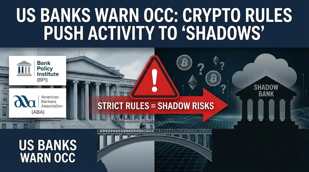 U.S. Banks Warn OCC: Strict Crypto Rules Are Pushing Activity to "Shadow" Sector