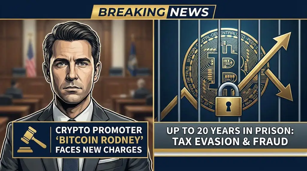 Crypto Promoter "Bitcoin Rodney" Hit with New Tax Charges: Faces Up to 20 Years in Prison 17 Crypto Promoter "Bitcoin Rodney" Hit with New Tax Charges: Faces Up to 20 Years in Prison